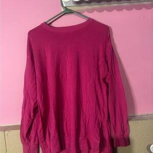 Altar'd State Magenta Long Sleeve Tee